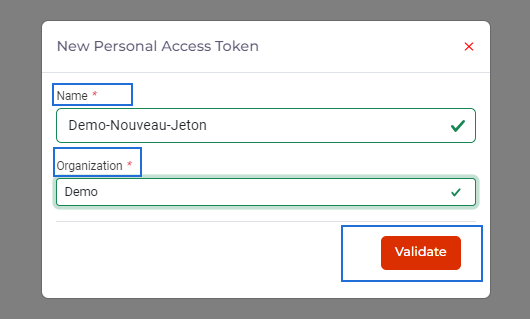 Create a new Personal Access Token