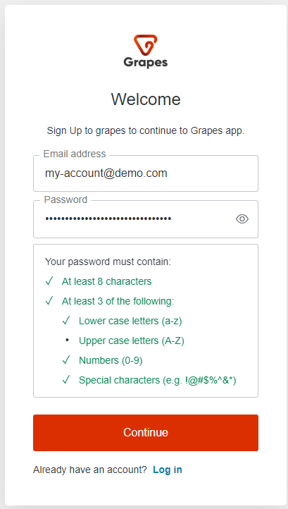 Creating a Grapes Account