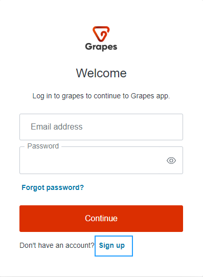 Création d’un compte Grapes